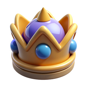 crown with white background, game rpg style