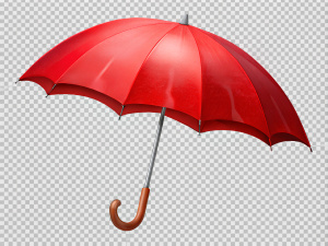 red umbrella png sticker, object image on transparent background
