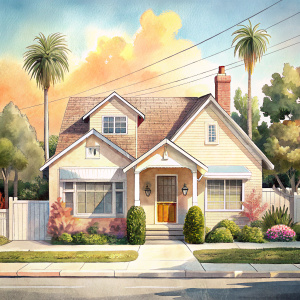 house in compton ghetto los angeles front view