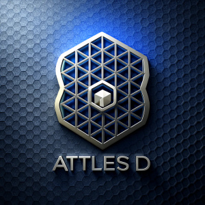 A logo to represent the creation of objects in 3D printing displaying the words "les ateliers de la 3D"