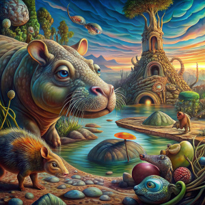 the hippopotamus and the mouse by Bruno Pontiroli and Max Klinger