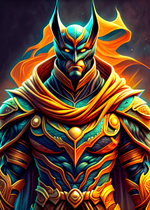 Oil painting, anime style: detailed , evil Diablo IV, style batman wear streetwear fashion style , samurai robes,standing,muscular, take a theme Earthworm Jim  style,swag pose,dark, unreal engine, cinematic, muted color,1color black background  
