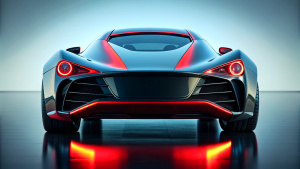 One supercar, new concept, Racing, Rearview, dark style