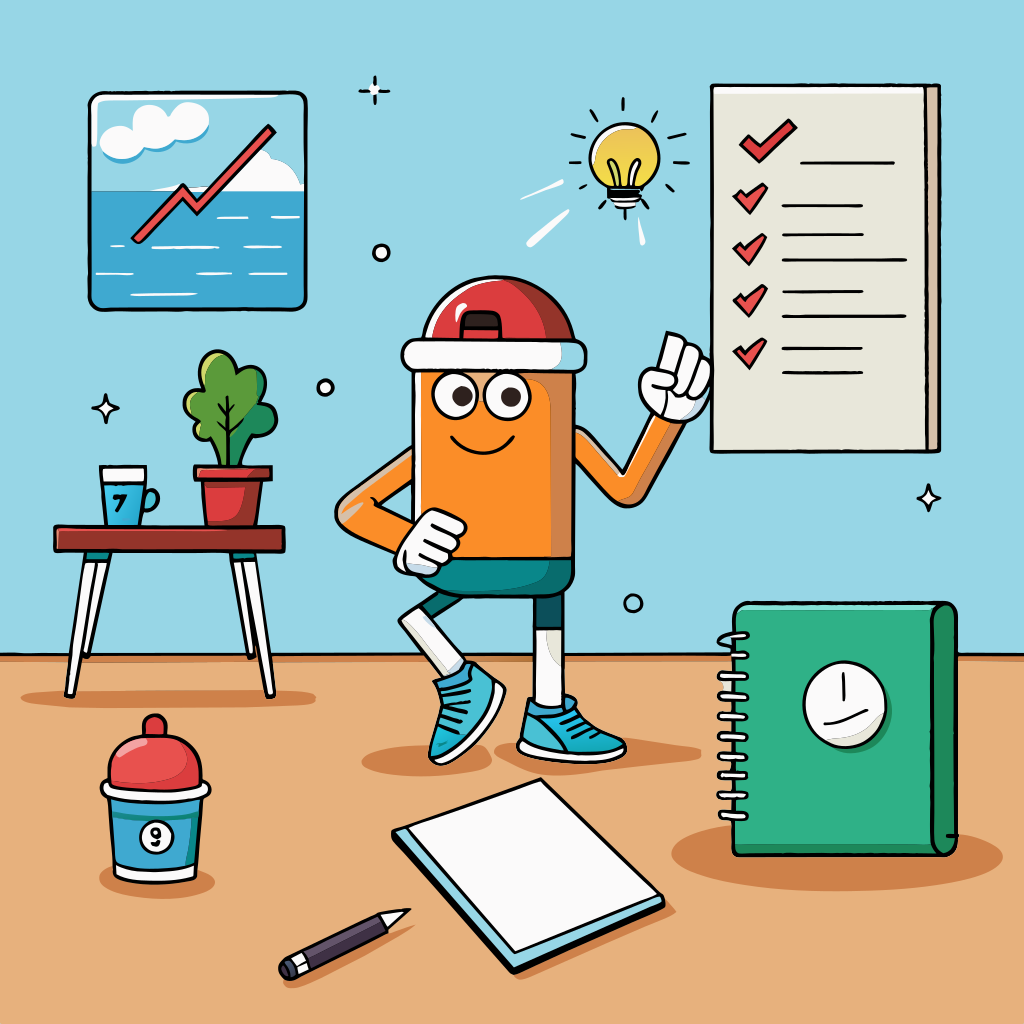 Make an image for warm up exercise for quiz recraft