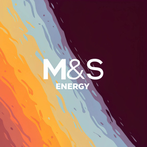 Modern logo design for M&S Energy. Gradient colors with sleek, minimalist font.