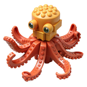 Kraken made of Lego bricks