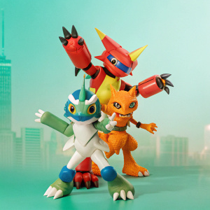Video game box art featuring a dynamic pose of a group of Digimon characters from Digimon World: Next Order.