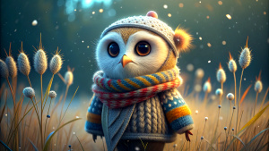 Grass Owl
Wear new clothes during the New Year, personification