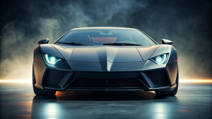 One supercar, new concept, Racing, Rearview, dark style