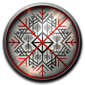 Yggdrasil Symbol - vegvisir runes geometric - perfect realistic tattoo art high-definition grey and black, white background 