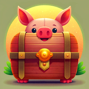 wooden pig chest, Chinese New Year