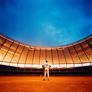 Marwin Gonzalez in an indoor stadium. Wearing Houston Astros jersey. Number 9, name patch visible