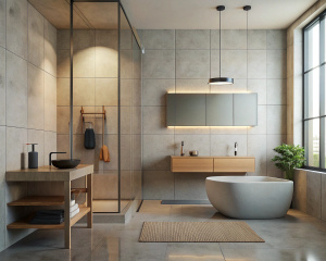 MUJI style, minimalist bathroom