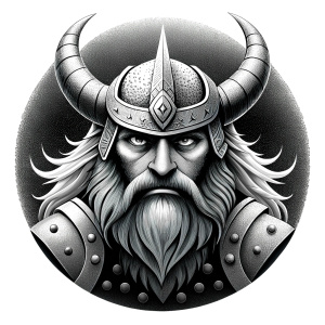 viking warrior perfect realistic art, high-definition, high-definition grey and black, white background 