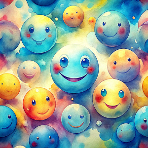 Many smiley face icons