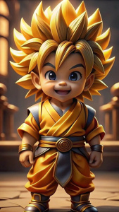 goku bebe  sonriendo y contento





