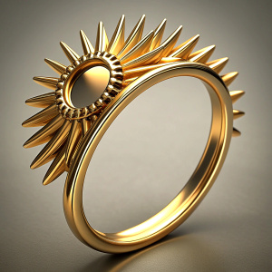 sun golden thin ring