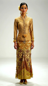 fashion style, kebaya, full body