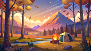 camping in the fall