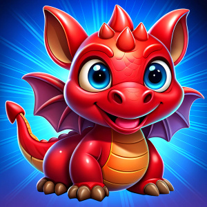 red dragon icon for videogame