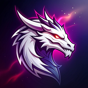 white dragon icon for videogame