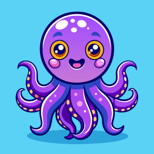 A cute octopus mascot