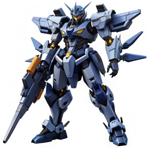 muv luv alternative, mecha, side view, white background, full size  