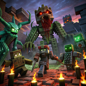minecraft, disgusting monsters, fear, disgusting, dark, war, armee