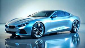 One supercar, new concept, Racing, side view, BMW 850 style