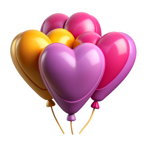 Please make me a 3D ballon illustration with an elegant and modern design