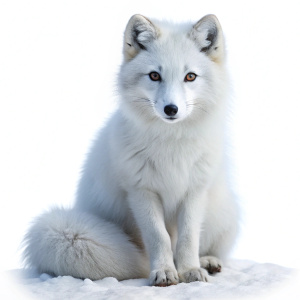 arctic fox, no background