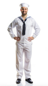 full body sailor, white background