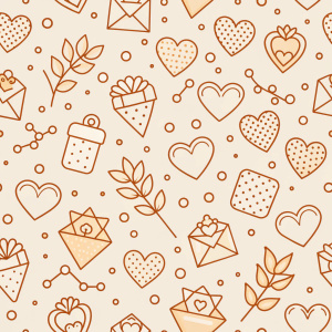 valentine day minimalist doodles for seamless pattern tile, light background