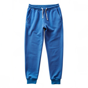 blue Sweatpants on white background 