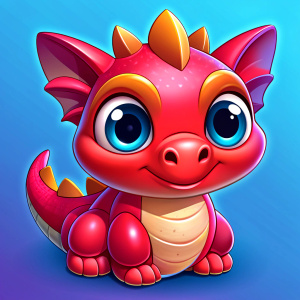 red dragon icon for videogame