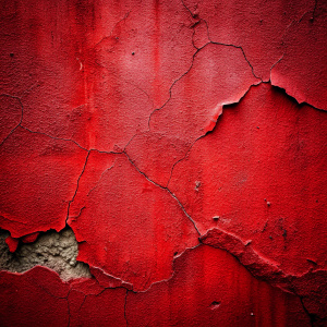 Red grunge texture background of cement plaster wall with cracks