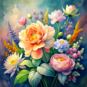 watercolor image ,Pink white Peonies Snowdrops, lobelia, canna,salvia , carnation, Common Crape Myrtle., Ranunculus viburnum, wax flower, dandelion, geranium , watercolor , watercolor , artichoke ,aster,pansy,poppy ,lavender,anemone ,oleander , succulent,pansy,lilac