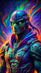 a black turtle ninja, comic effect, dynamic and aesthetic, 3D color effects, edgy and modern ((Comic-Style))
