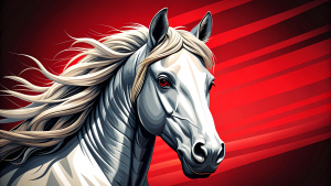 Very detailed horse portrait pop art