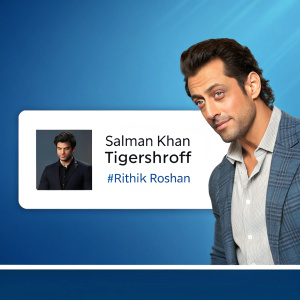 Salman Khan tweets about upcoming film #TigerShroff directed by Hrithik Roshan. Standard Twitter layout