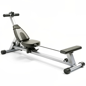 Helpful Rowing machine isolated on whte background 