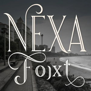 Digital showcase of Nexa font. Bold and sleek. Displayed on a black background. Features include regular, light, and bold styles. Latin alphabets, both uppercase and lowercase. Modern, sans-serif design. Clean and stylish.