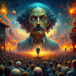Salvador Dali and Billie Eilish together in a concert