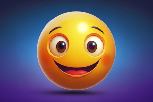 a smiling emoji