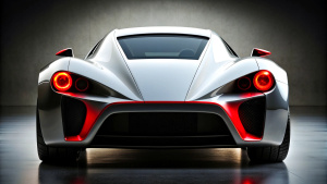 One supercar, new concept, Racing, Rearview, dark style