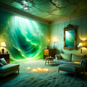 close up vintage      livingroom undersea sea submerged  vintage livingroom  phenomenon     wave sea submerged The Bioluminescent   phenomenon soft  pastel  Iridescent Acrylic Amazing light reflections 
 
