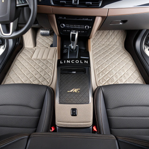 Image of luxury Lincoln MKZ floor mats. The mats are custom designed to fit the car's interior perfectly, showcasing the brand logo subtly.