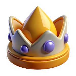 crown with white background, game rpg style