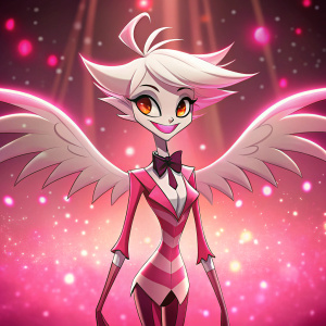 Angel Dust the hazbin hotel cartoon 4k wallpaper