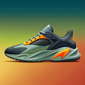 sneaker yeezy 700  on background 